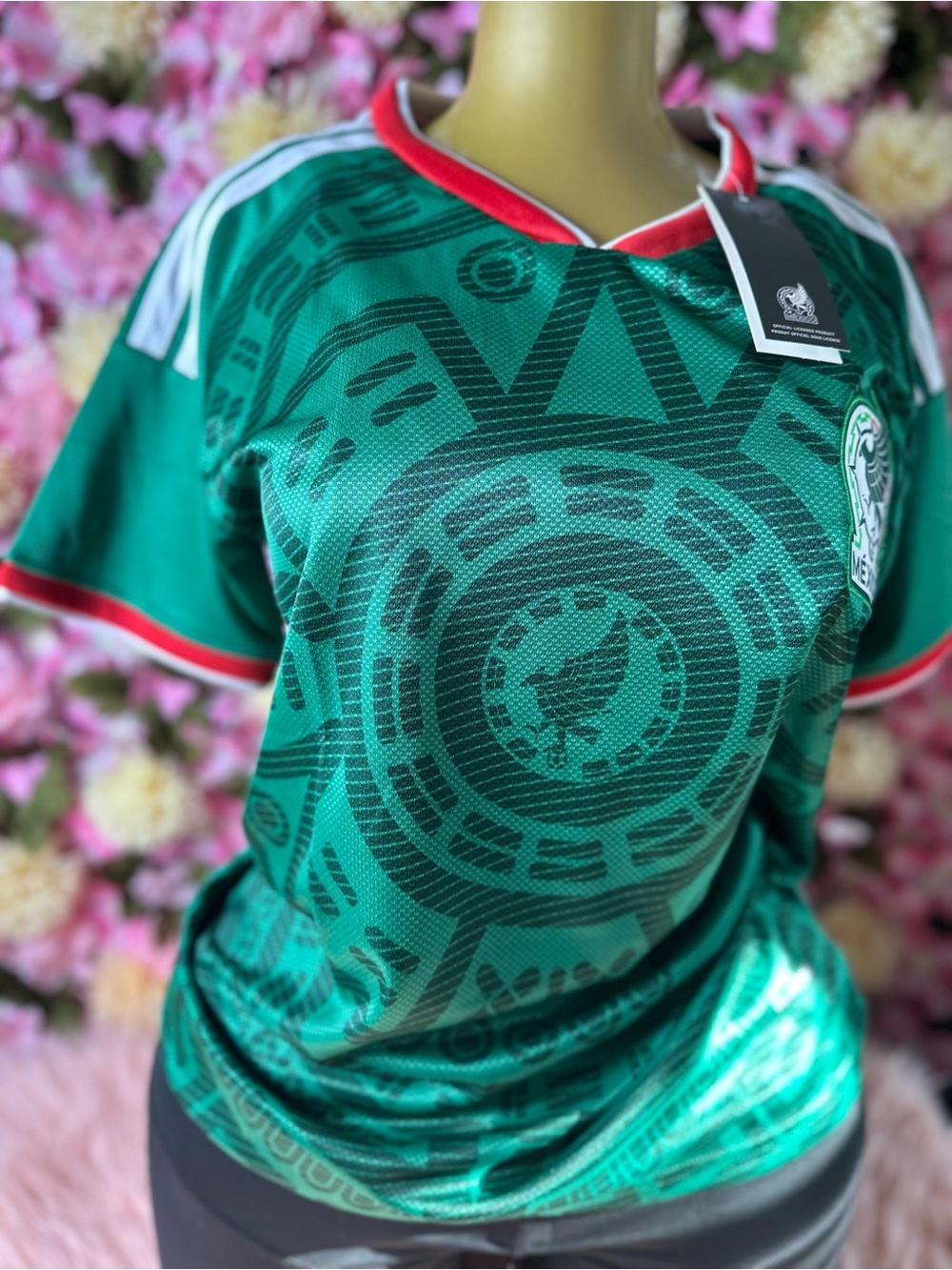 Mexico Green Graphic Soccer Jersey - Women's Top - Picture 4 of 12